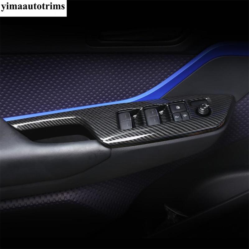 Armrest Window Glass Lift Button Panel Switch Frame Decoration Cover Trim For Toyota C-HR CHR 2016 -  Accessiories Interior