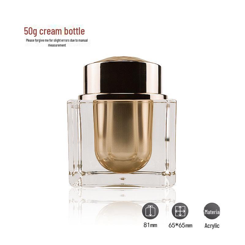 Diamond Square Acrylic Spray Bottle - Gold High-End Cosmetic Container
