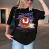 Sonntagsbrunch Club Shirt Retro Diner Grafik-T-Shirt Grafik-T-Shirts Vintage Kleidung Lustig Draußen Hochwertige Baumwolle Kurzarm
