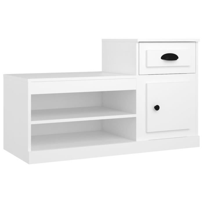 VidaXL Armoire à chaussures blanc 100x42x60 cm bois d'ingénierie 816416