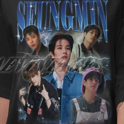Camiseta Vintage de Seungmin, Camiseta Bootleg de Seungmin, Camisetas para Fans de Seungmin, Camiseta Retro de Seungmin, Camiseta Kpop, Merchandising Kpop, Regalo de Cumpleaños Kpop
