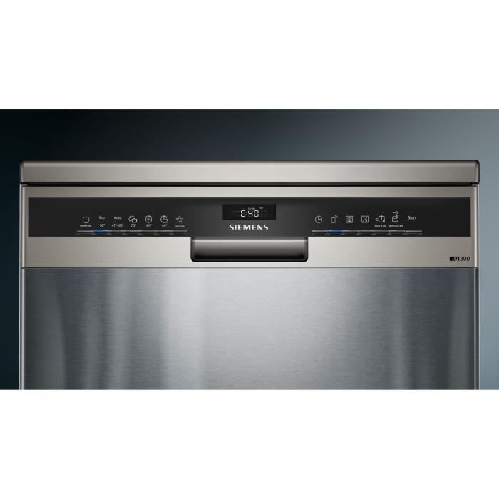 Lave-vaisselle Pose Libre SIEMENS SN23HI02ME IQ300 - 14 Couverts - Moteur Induction - L60cm - 42dB - Gris Inox