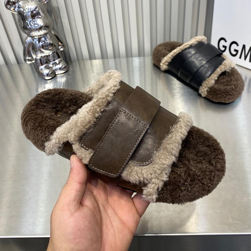 Fashion Fur Women Cooton Slippers Fashion Walking Shoes Short Plush Designer Woman's Boots 2025 Autumn Casual New Cozy Chaussure Femme