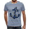 Simple Fashion Anchor Striped T Shirts For Men Summer Trendy Streetwear 3D Printed T-shirts Cool Streetwear Hip Hop Tees Tops