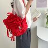 Sac à dos plissé en nylon coréen au design de niche, nouveau sac à dos étudiant léger, doux et polyvalent à cordon pour femmes