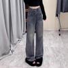 Women's 2024 High-Waisted Fleece-Lined Wide-Leg Jeans: Autumn & Winter Loose, Slimming, and Versatile Straight-Leg Pants.