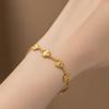 Vietnamese Gold-Tone Four-Leaf Clover Bracelet for Women: Luxurious, Elegant, Luck-Infused Five-Petal Design