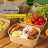 Chuan Ye Disposable Kraft Paper Food Containers with Lids (50 Sets)