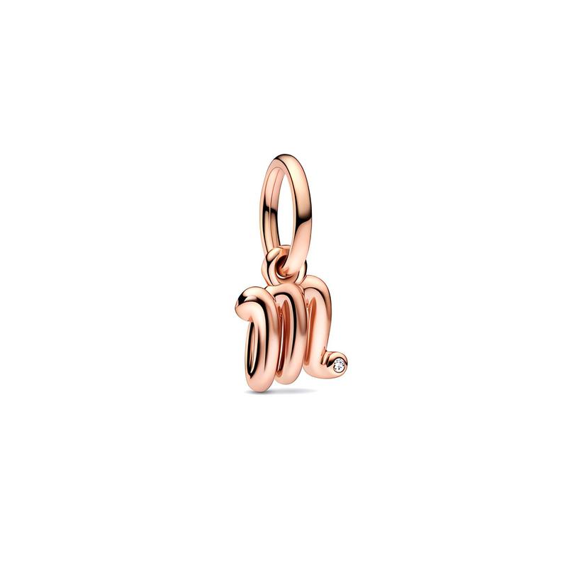 Pandora Exquisite trendy letter m pendant for women, rose gold 782474C01 золотой