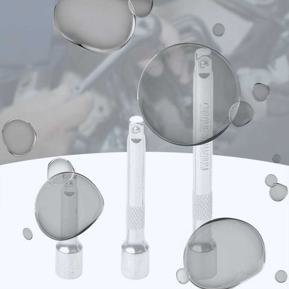 

3pcs 1/4 Inch Ratchet Wrench Socket Extender with 50/75/100mm Lengths Steel Sleeve Ratchet Extension Rod for Automotive Use China Mainland