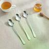 Stainless Steel Spoon Long Handle Coffee Ice Cream Stirring Meal Tableware Household Dinner Fruit Fork No Rust