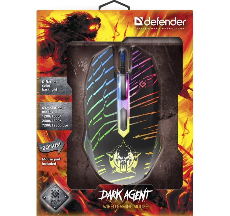 MOUSE GAMER COM FIO DARK AGENT GM-590L