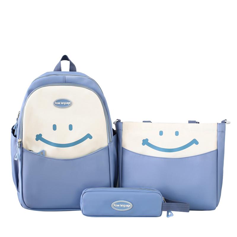 Three-Piece Backpack Set Large Capacity Student Schoolbag Women's Lightweight Backpack