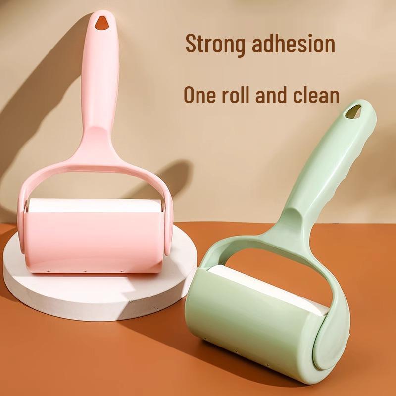Abreißbarer Klebe-Fusselroller für Kleidung - Haar- & Staubentfernung mit Ersatzpapierrollen