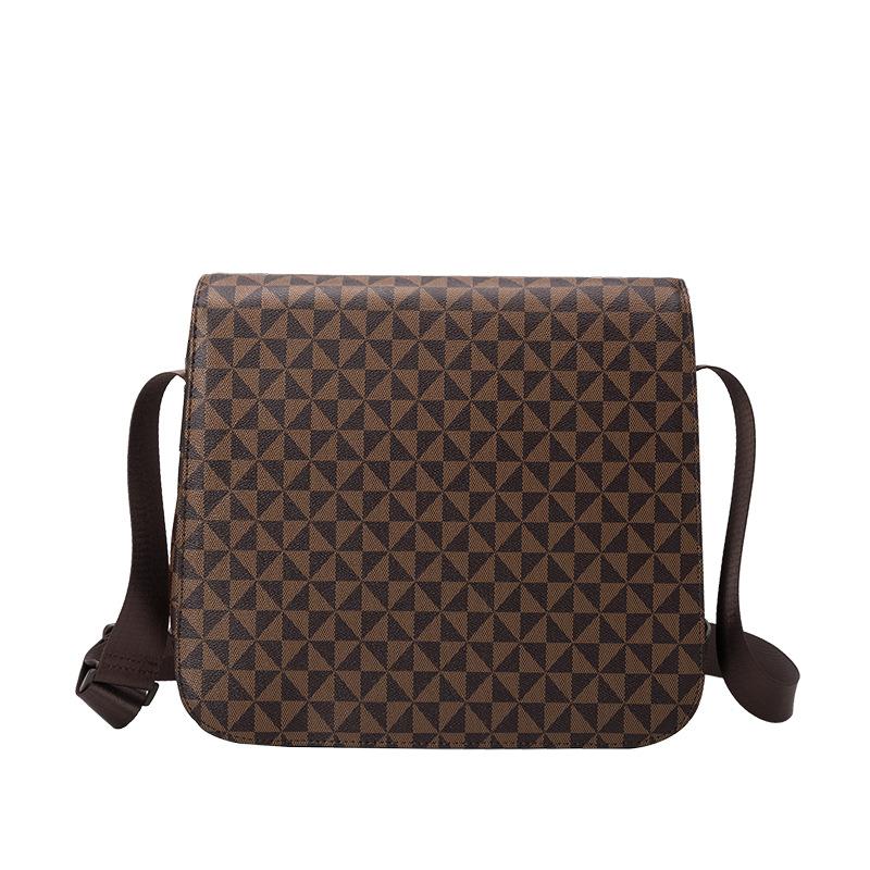 

Сумка мужская с откидной крышкой Весна и лето Новая Ретро Принтованный Портфель Широкополосная Сумка через плечо Кроссбоди для бизнеса и поездок Тренд