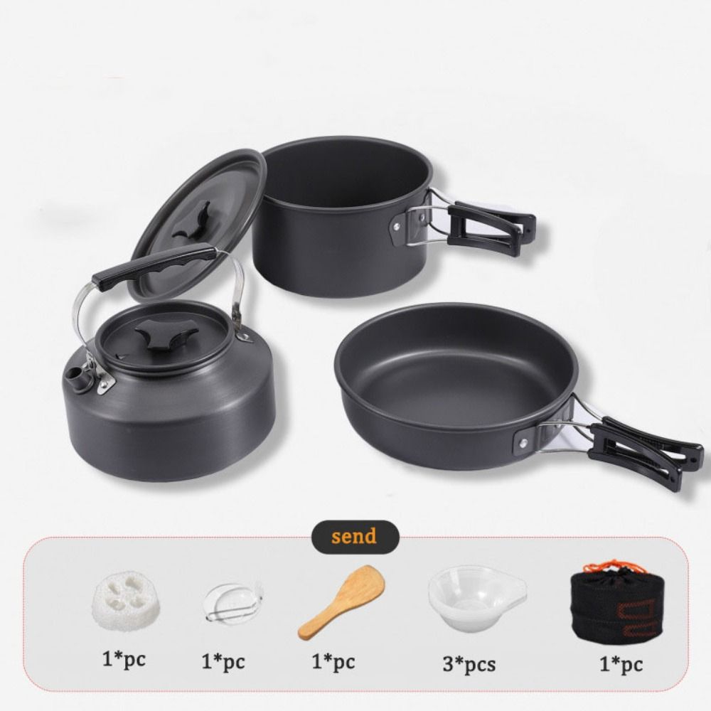 Kettle Outdoor Cookware Set Teapot Combination Picnic Pot Set Camping Tableware Travel Outdoor