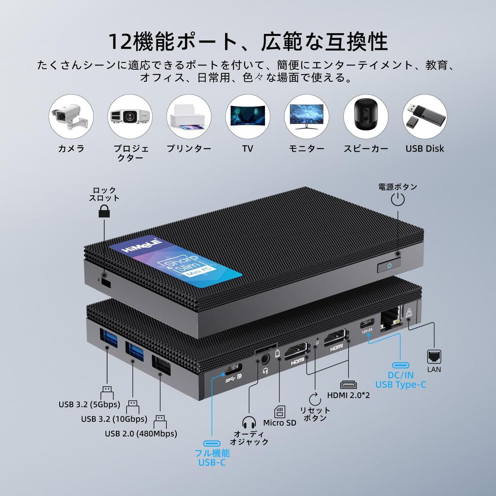 HiMeLE Quieter 4C Fanless Mini N100 4GB 128GB Windows 11 Fully Desktop PC for Signage RAM, RAM, Home, USB-C & HDMI, Featured, Ultra-Compact