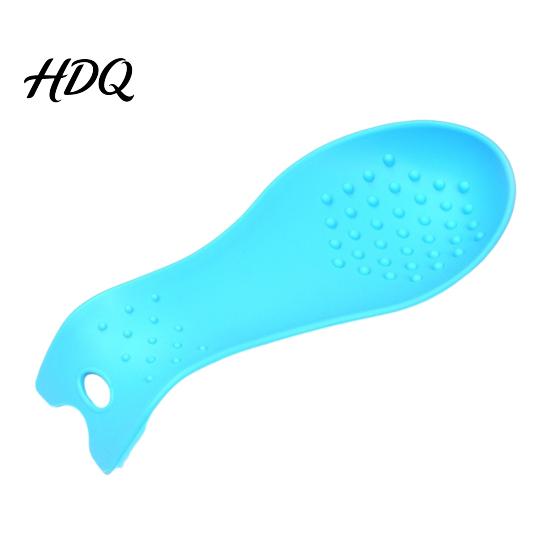 Kitchen Countertop Protector Silicone Spoon Rest for Countertop Heat Resistant Spatula Holder Ladle with Non-Slip Bump Design & Hanging Hole Modern