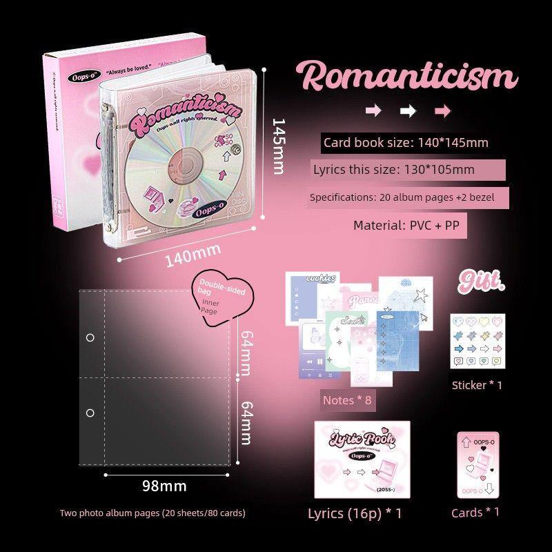 

Oopsday Card Binder Polaroid Album Second Palace Grid Storage Book Loose-Leaf Postcard Album Mini Truck Star-Chasing Storage romanticism (pink)
