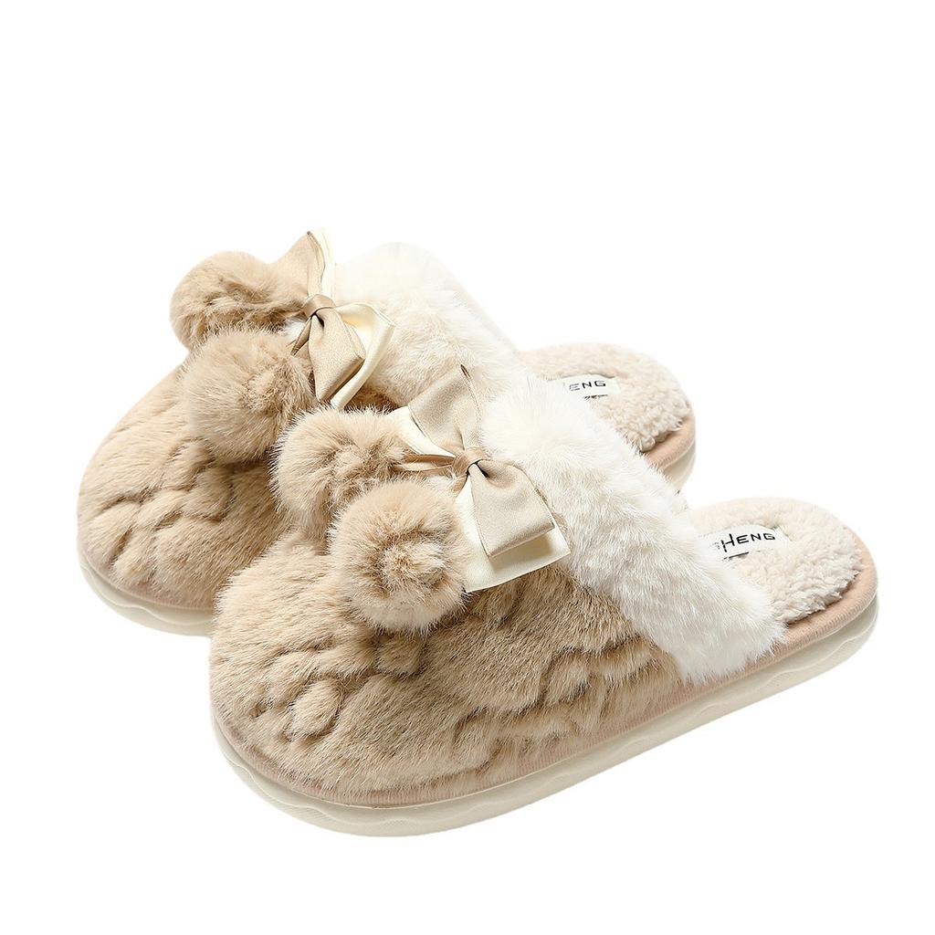 Cute Couple Cotton Slippers Winter 2025 New Indoor Warm Non-slip Bedroom Home Cotton Slippers