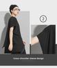 Summer Asymmetric Zipper Loose Round Neck Women's Fashion Pullover