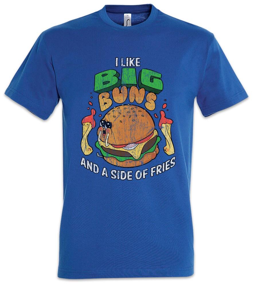 I Like Big Buns T-Shirt Barbecue Chef Cook Fun Hamburger Burger Cheese Bun