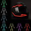 Waterproof Motorcycle Bike Helmet LED Cold Light Strip EL Sticker 4 Flashing Warning Lights Night Riding Helmet KitSpeed Sensors 6