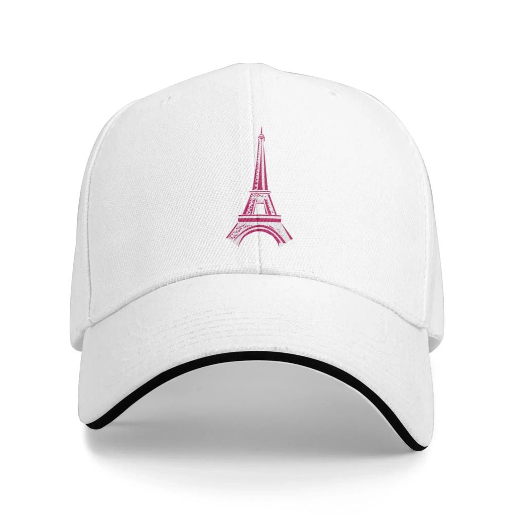 Paris Rosa Eiffelturm Muster Lässige Baseballkappe Tennis Skate Hip Hop Hüte Sommer Sonnenschutz Unisex-Jugendliche Street Style Kappen