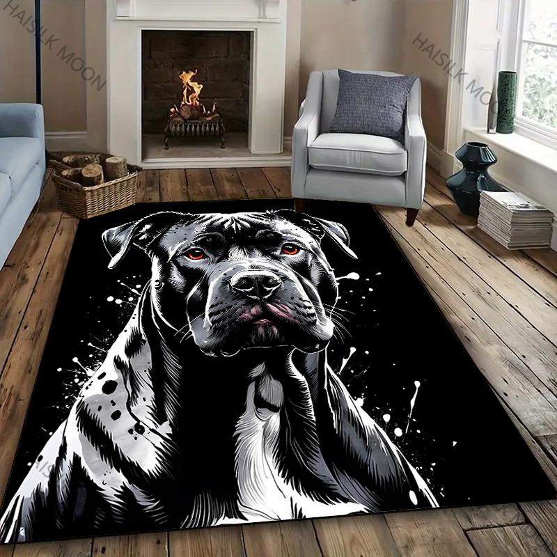 New To American Bully APBT Pitbull Dog Printed Carpet! Anti-slip Sound Insulation,Living Room Bedroom Entrance Door Mat Sofa Rug