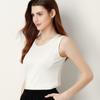 100% Mulberry Silk Women's Solid Color Round Neck Tank Top