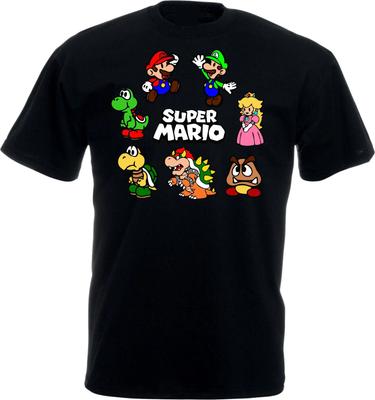 Maglietta 100% Cotone Super Mario Uomo, Magliette Top Super Mario, Maglietta Unisex per Adulti