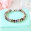 Luxury Rainbow Zircon Bracelet Vintage Colored Crystal Bracelet Rhinestone Bracelet  Lady/Men