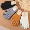 Frauen Männer Warme Winter Touchscreen Handschuhe Stretch Strick Fäustlinge Wolle Vollfinger Guantes Weibliche Häkeln Handschuh