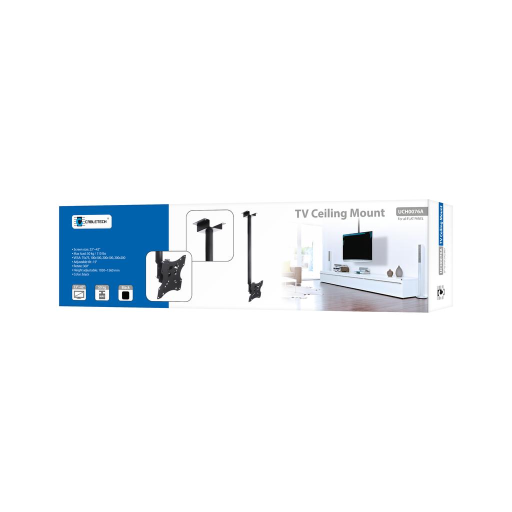 LCD Ceiling Mount Black for LCD 23" - 42" Max 50 Kg 360° Cabletech