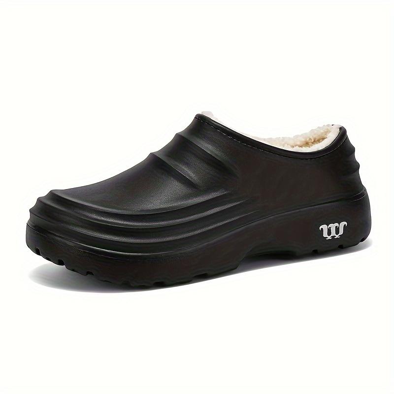 Men Winter Warm Home Shoes Waterproof Garden Shoes Indoor Slip On Concise Shoes for Men