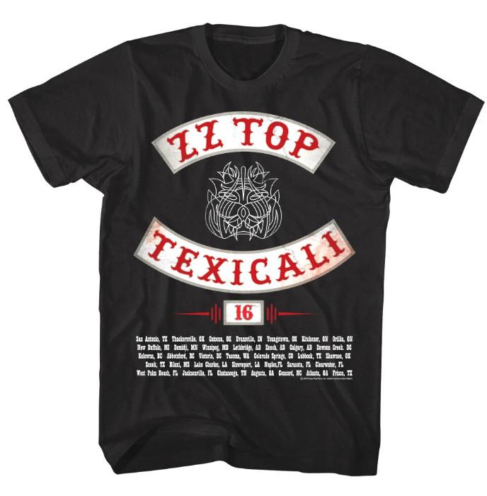 ZZ Top Texicali Tour 2016 Мужская футболка Рок-группа Концертный мерч Блюз футболка XXL