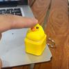 Small Yellow Duck And Frog Keychain, Duck Frog Clicker With Led Light, Adult Stress Relieving And Anxiety Sensing Toy