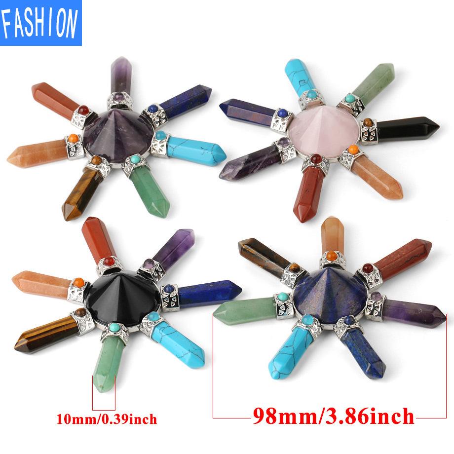 Biżuteria wahadło duszy stożek czakry obsydianowy wisiorek generator jogi uniwersalny naszyjnik dla mężczyzn i kobiet