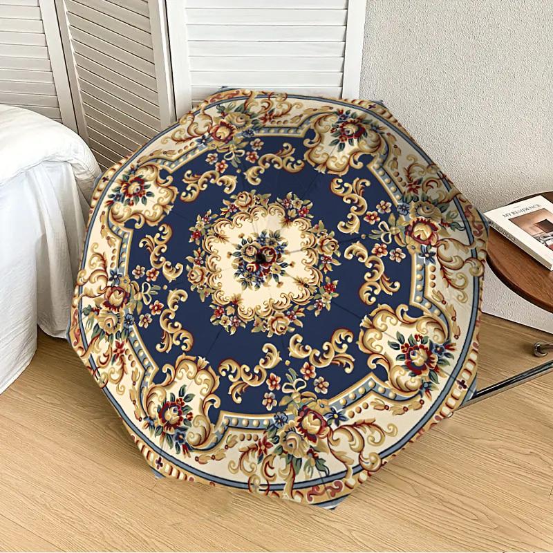 

1pc Mandala Print Automatic Folding Umbrella, 8-Rib Durable Frame, Durable Foldable Design - Elegant Gift for Commute yy251210054