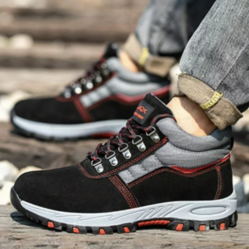 Fashion High Quality Men Safety Boots Work Boots Steel Toe Shoes Puncture-Proof Male Boot Winter Boots Warm Safety Botines for Men Botas