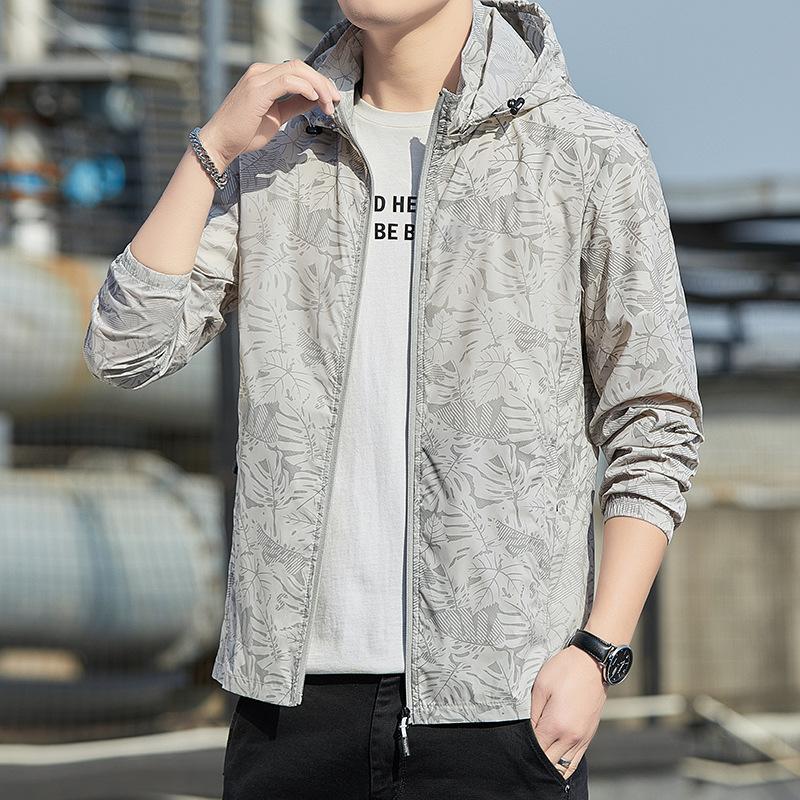 Summer Hooded Anti-UV Jacket Men Breathable Sun Protection Clothing Fishing Hunting Clothes Quick Dry Windbreaker