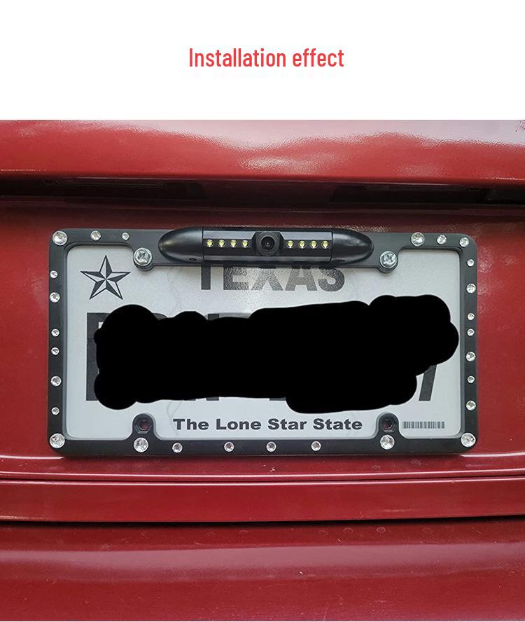 High-Definition Night Vision Reversing Camera with Waterproof AHD & Long License Plate Frame