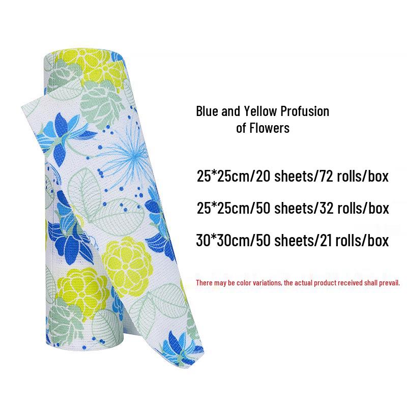 New Dual-Use Polyester Dishcloth: Printed, Tearable & Absorbent for Kitchen Cleaning