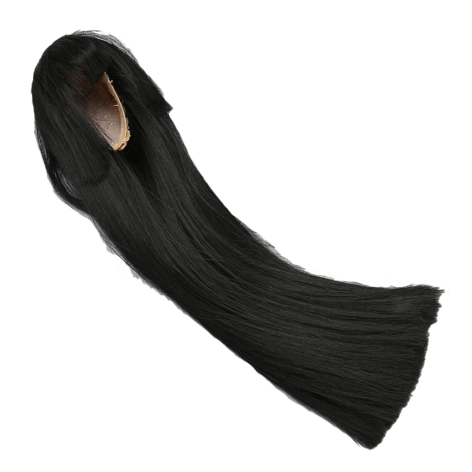 

Парик для 16-шарнирной куклы для куклы ростом от 15,5 до 17 см, черные длинные прямые волосы с челкой для куклы