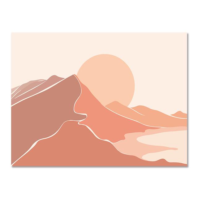 

Абстрактные восход солнца, радуга, листья, геометрическая линия, лицо, холст, картина, плакаты на скандинавскую тему, принты и настенные картины для декора гостиной 21cm×30cm NoFrame