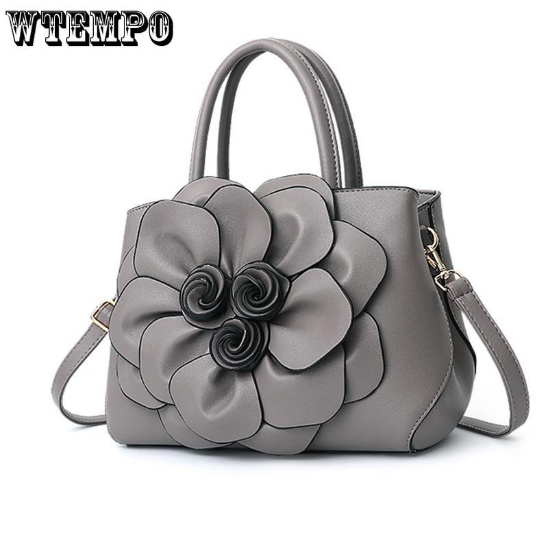 WTEMPO Women Fashion Flower Decoration Stylish Handbag Shoulder Bag Crossbody Bags