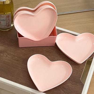 Rosa Liebe Speiseteller Obst Dim Sum Speiseteller Desktop Obstschalen Aufbewahrungsteller Würzteller Unterteilter Snack Picknickteller