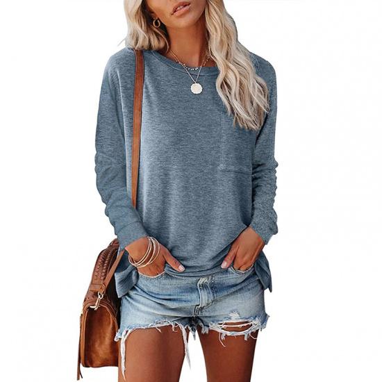 Ladies' New Versatile Work Four Seasons Leisure Daily Sexy Beautiful Loose Top Long Sleeve T-Shirt