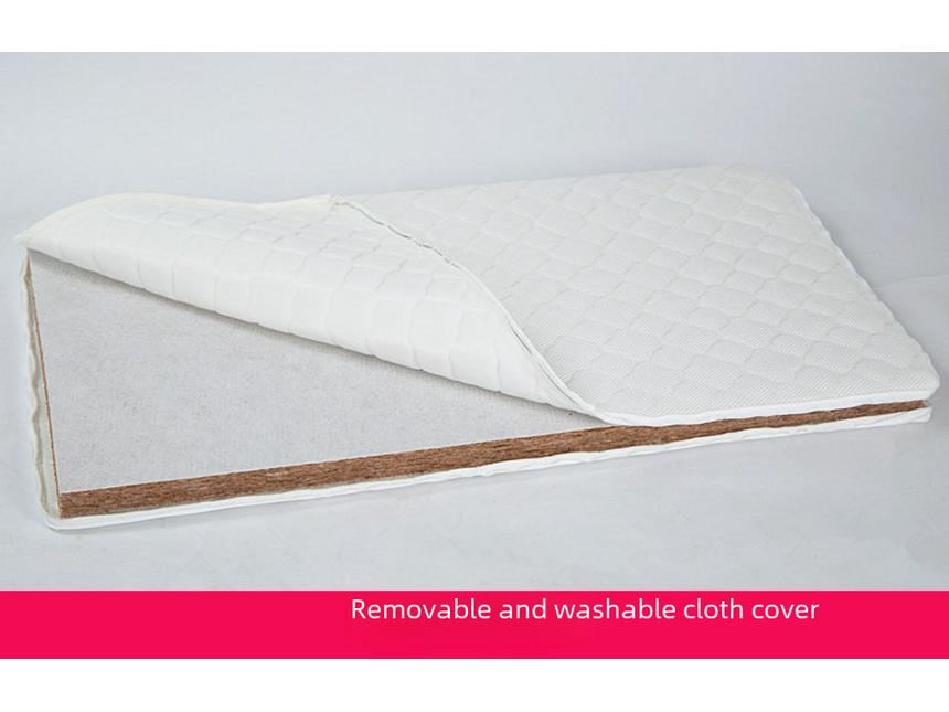 Saltea Eco-Friendly din Latex cu Fibră de Cocos pentru Bebeluși - Husa Detașabilă și Lavabilă pentru Nou-Născuți și Copii de Grădiniță