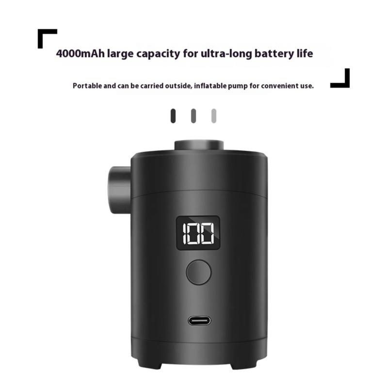 Fast Charging Camping Air Pumps Portable Design Multiple Attachments Lightweight for Outdoor Inflatable Equipment